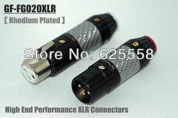 4 шт. Hi End XLR штекер из углеродного волокна корпус красной меди с родиевым