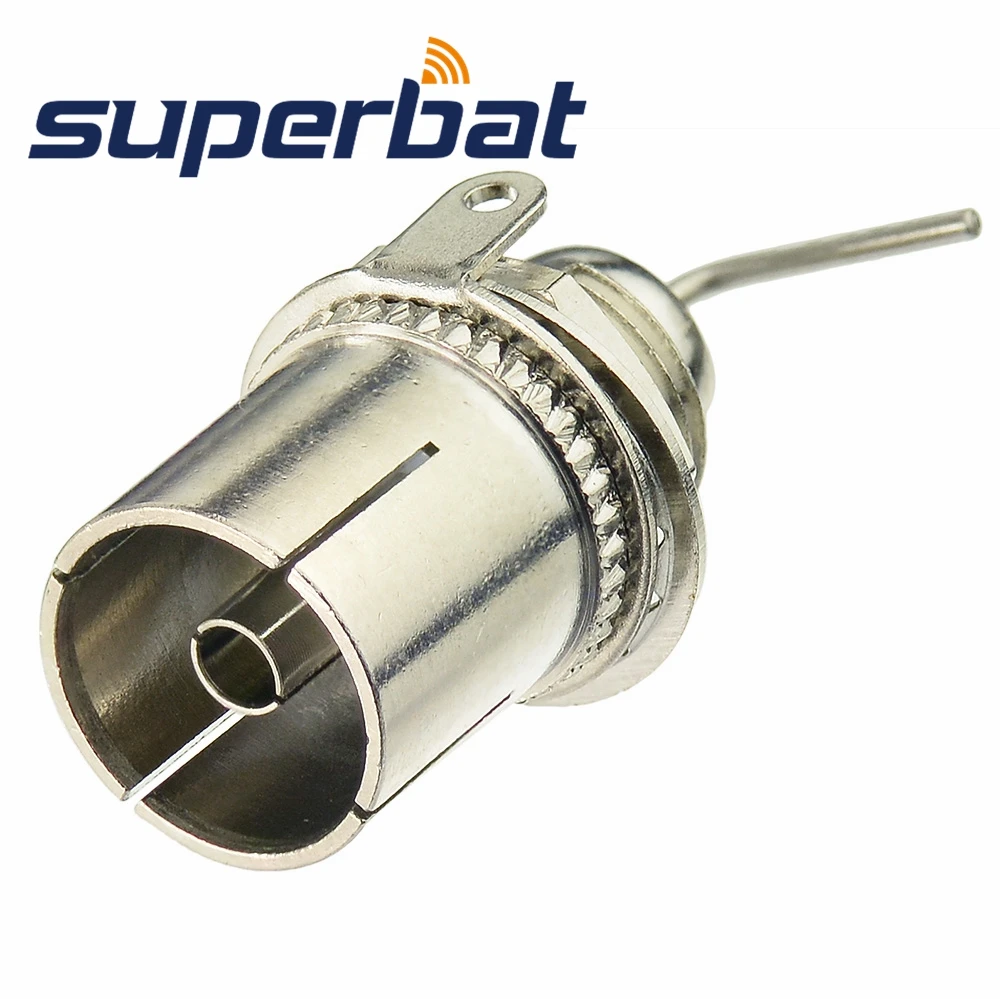 Superbat tv (PAL) Jack Женский переборка прямой РЧ коаксиальный разъем для антенного