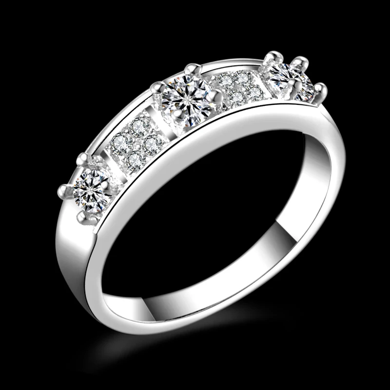 Drop shipping fashion women's jewelry 925 sterling silver white Crystal rings for women ring | Украшения и аксессуары