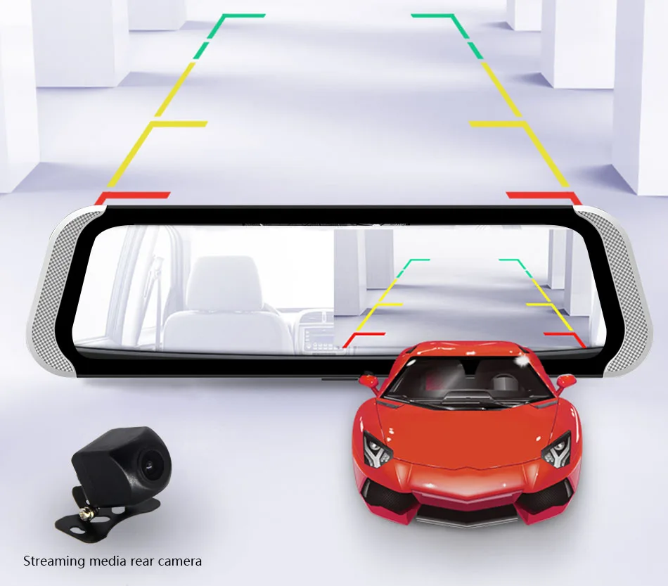 Автомобильный видеорегистратор ANSTAR HD камера Автомобильное Зеркало 1080P 4G ADAS 1" зеркало заднего вида регистратор динамик для автомобилей зеркала gps навигатор видеорегистратор