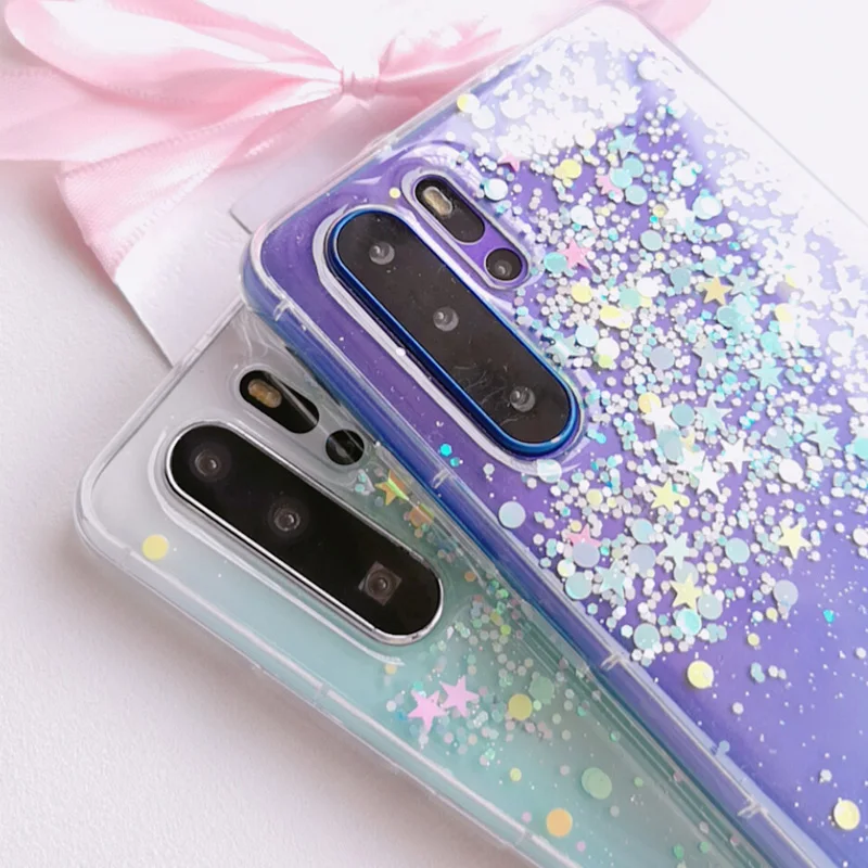Прозрачный мягкий чехол из ТПУ с блестящими звездами для huawei P30 Pro Чехол роскошные аксессуары для телефонов для huawei P30 P30 Lite P30Pro p20 чехол