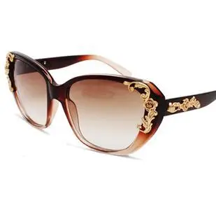 Женские солнцезащитные очки в стиле барокко Queen золотистые розовые винтажном
