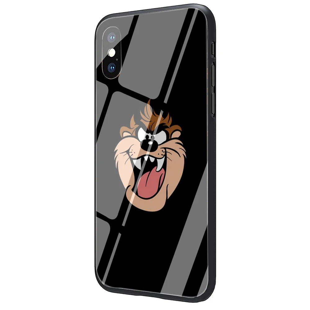 Looney Tunes Тасманский Дьявол Taz закаленное стекло чехол для телефона iPhone 5 5S 6 6s Plus 7 8 Plus X XR XS 11 Pro Max - Цвет: G8