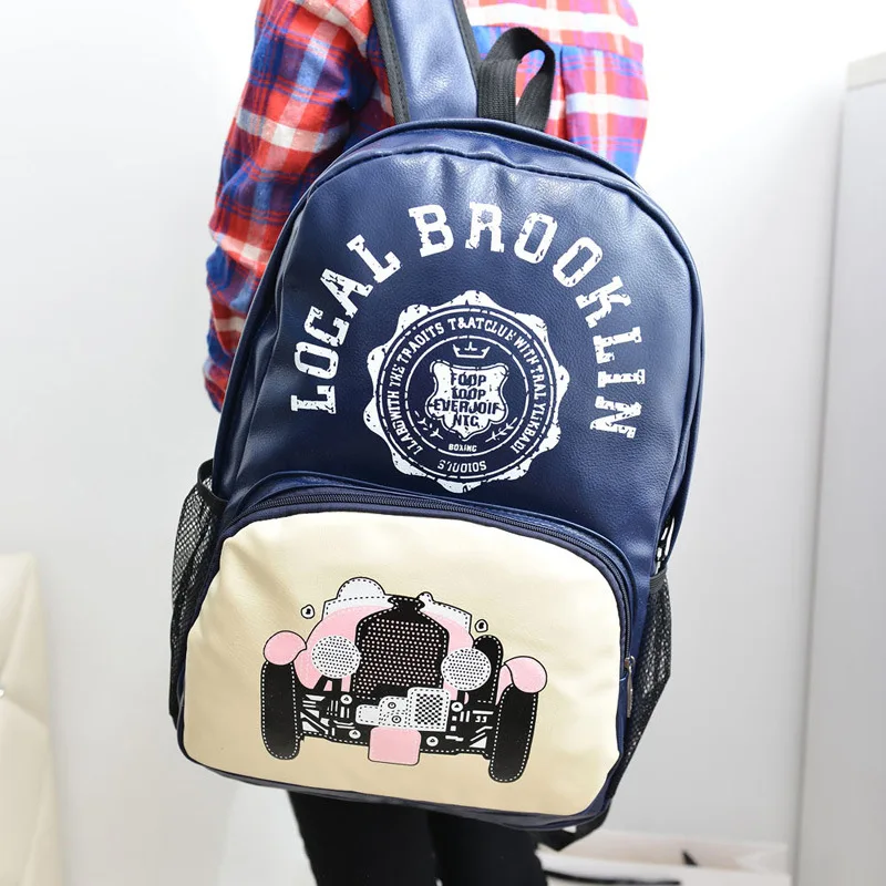 2014 new fashion PU leather shoulder bag pattern Korean wholesale handbags schoolbags | Багаж и сумки