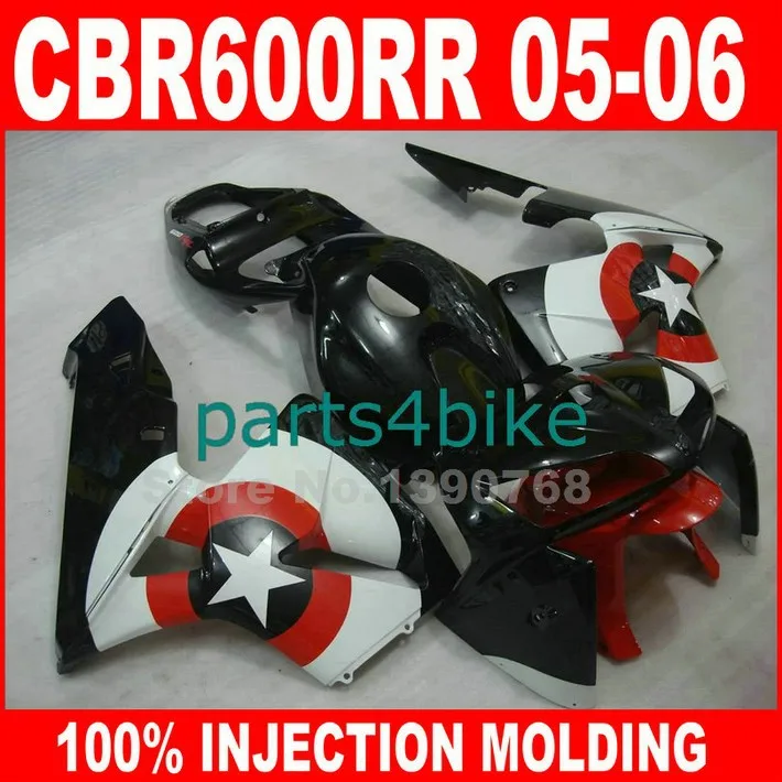 Самая низкая цена литья под давлением для HONDA CBR600RR Обтекатели 2005 2006 красный черный обтекатель комплект CBR 600 RR 05 06 CBR 600RR DE2