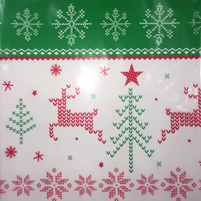 2019 Xmas Одноразовые ПВХ рождественские скатерти Санта Лыжный спорт красный Лось