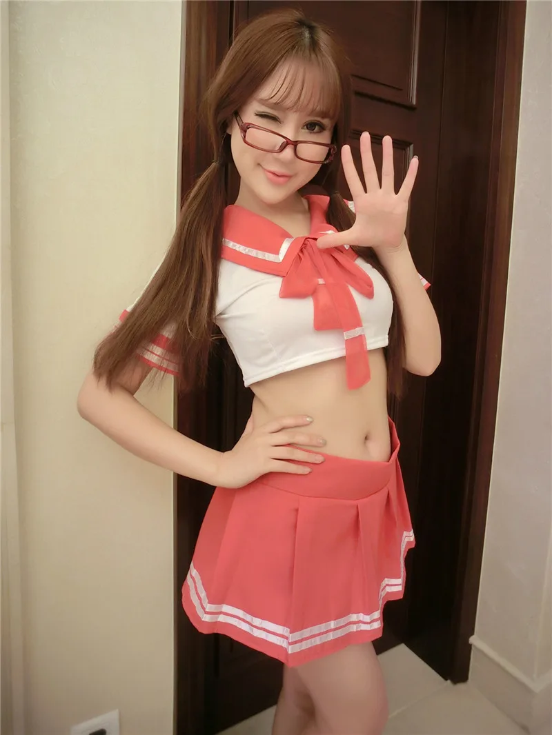 Red MUSHIERYA костюмы болельщика белье в стиле школьницы Dirndl школьницы сексуальные костюмы эротическое белье, порно костюмы Mujer Sexi - Цвет: Red