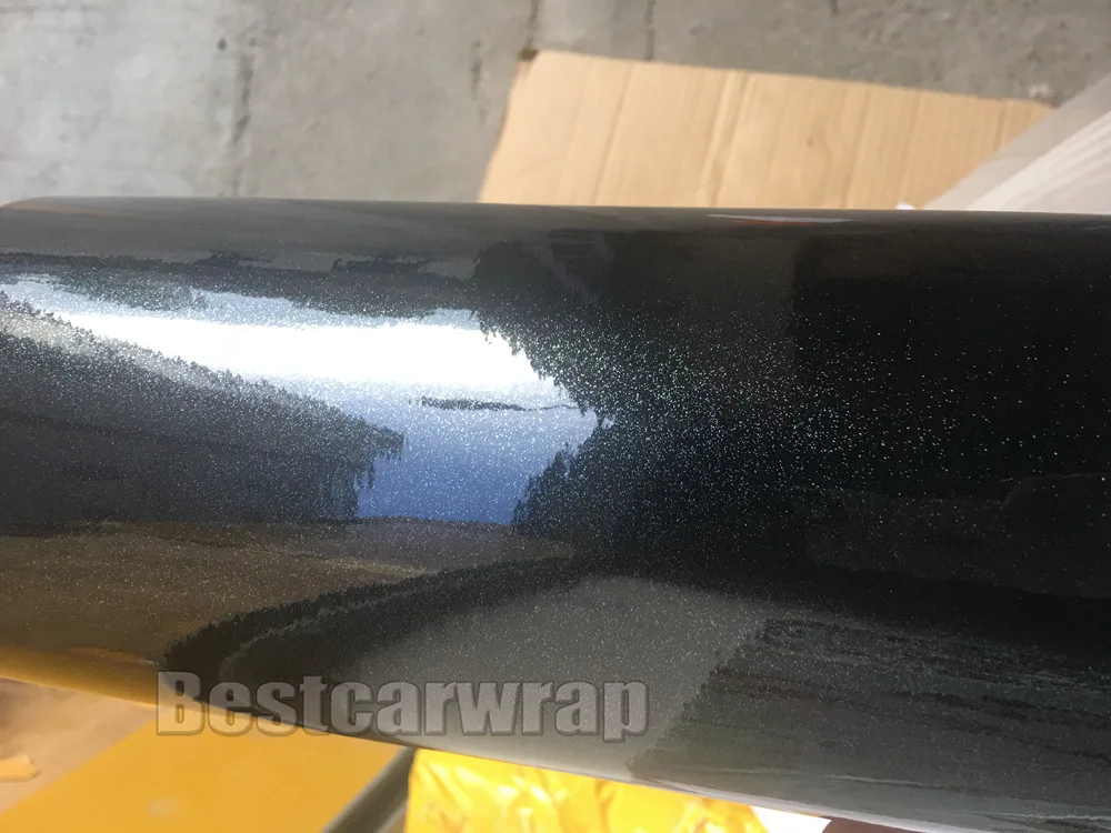 Глянцевая черная металлическая виниловая пленка для автомобиля с выпуском
