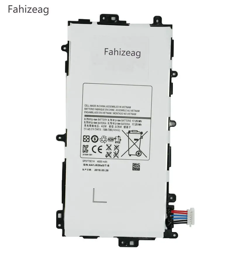 Сменный аккумулятор Fahizeag SP3770E1H 4600 мАч для планшета Samsung Tab Note 8 0 510 3G N5100 | Мобильные