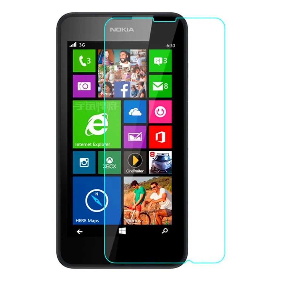 2 шт. 9H ультратонкое закаленное стекло премиум класса для Nokia Lumia 630 635 636 638 Dual Sim N630