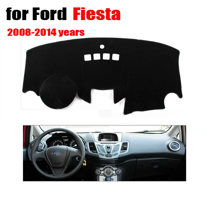 RKAC Приборная панель автомобиля Coevr коврик Избегайте света pad для Ford Fiesta 2008 2014 лет