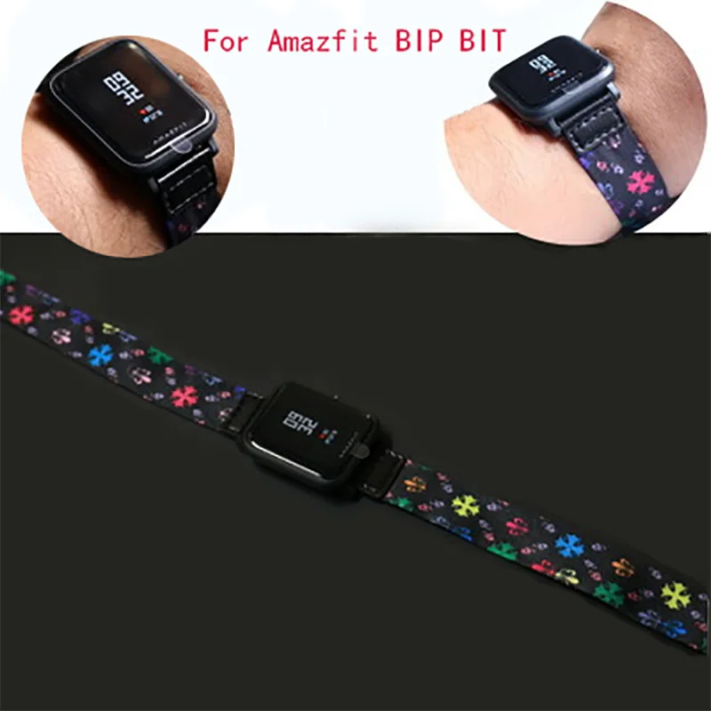 Woven strap AMAZFEEL воздухопроницаемость ремешок для часов Amazfit Сопротивление грязи петля тканые наручные браслеты для Amazfit BIP бит часы полосы - Цвет: Woven strap