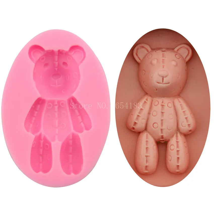 Животные мрачный медведь Тедди силиконовое мыло для помадки 3D желе конфеты