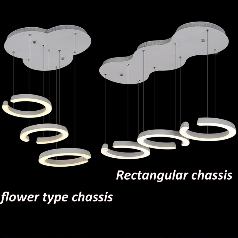 Подвесной светильник Z из акриловых элементов простой стеклянный с тенями s