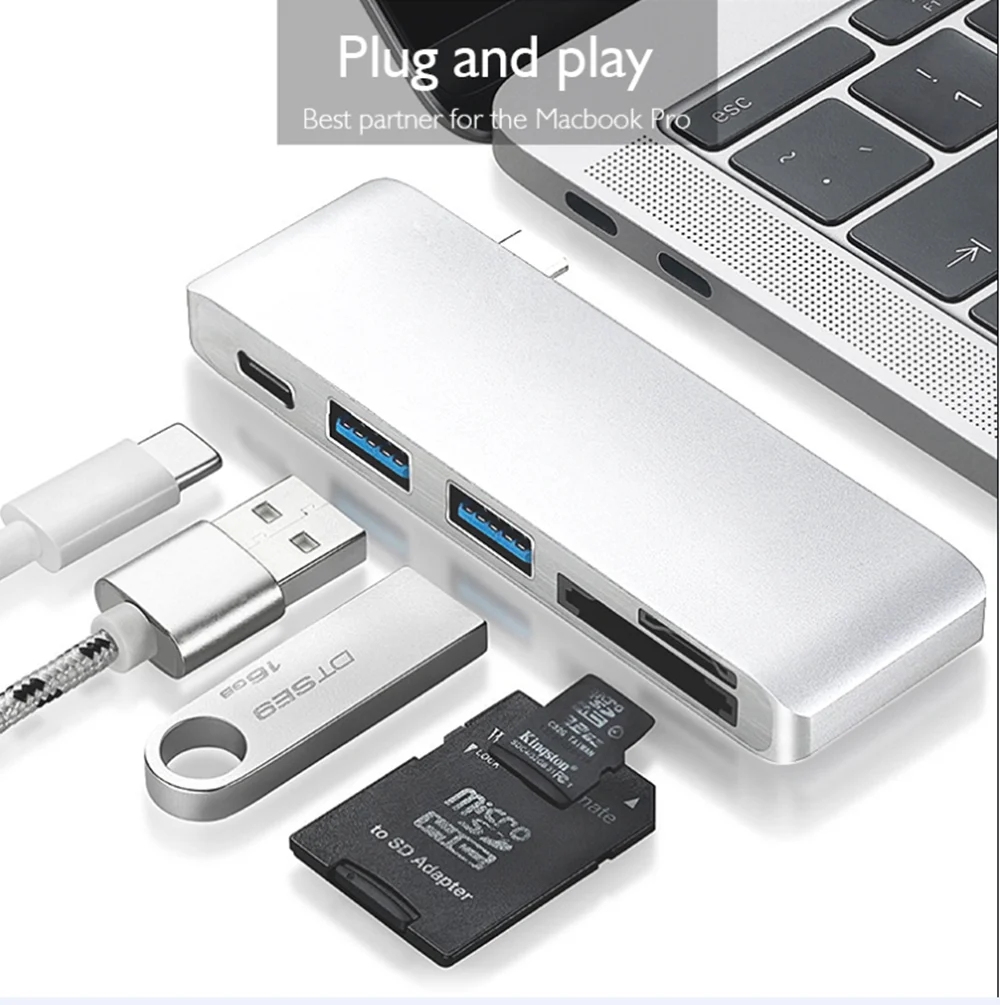 USB C концентратор тип к адаптеру 4 в 1 мультипорт порта s|USB-хабы| |