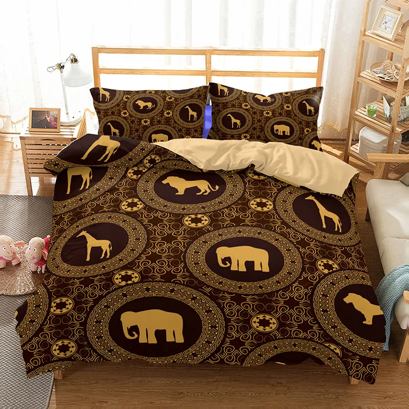 

3D Bedding Set Bohemian Duvet Set Lifelike Bedding Pillow Case Bed Set Home Textiles