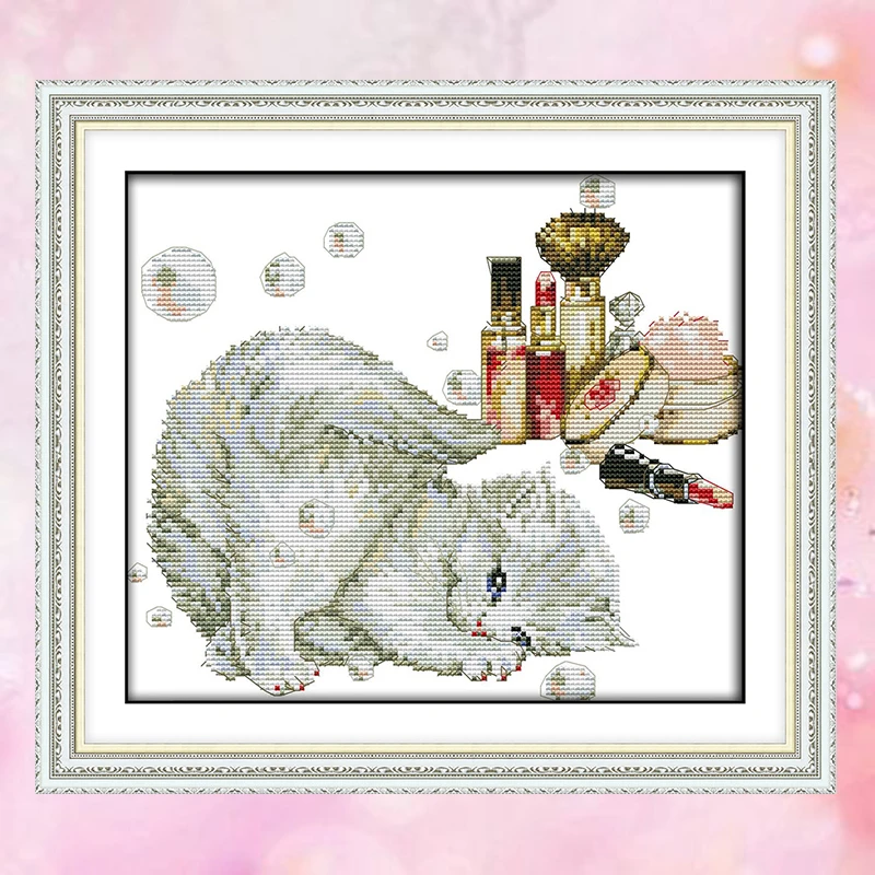 Joy Sunday crossstitch kits needlework set cat kitten pussy DMC14CT11CT cottonfabric deco painting gift art factory wholesale | Дом и сад