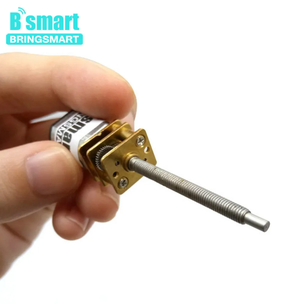 Bringsmart N20 M3 нить 34 мм вал 3 в 6 12 В постоянного тока мотор-редуктор низкая скорость 15 ~