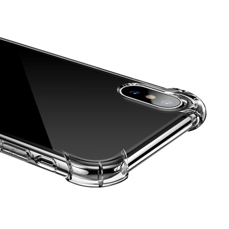 Противоударный чехол для мобильного телефона защитная крышка для iPhone 7 8 Plus X противоударный ТПУ силиконовый чехол Capa