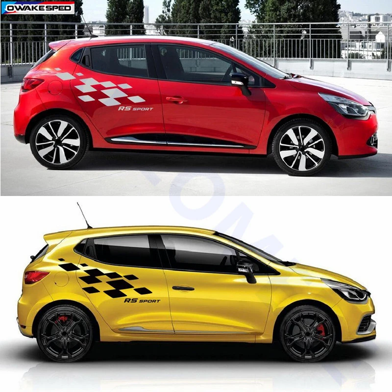 RS Sport Стайлинг Автомобильная дверь боковой Декор Наклейка гонки решетка графика