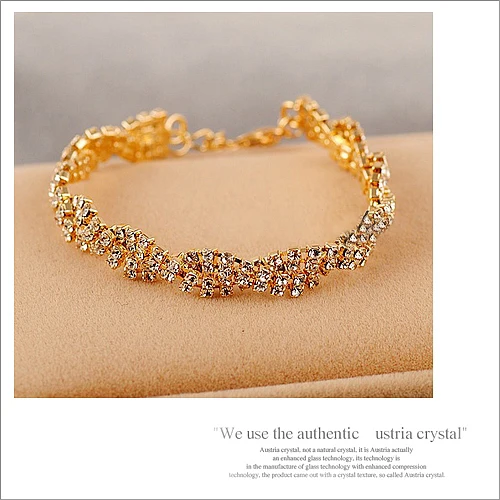 Чжэнь томоми 2021 Горячая Мода Bijoux сверкающие Кристальные волнистые браслеты на