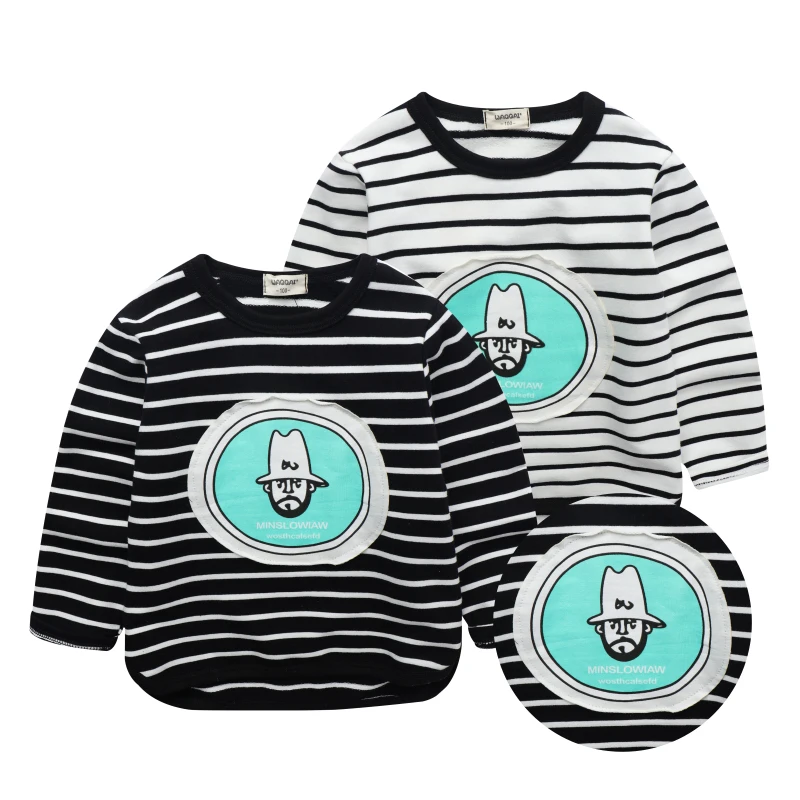 Новинка 2017 свитшоты для девочек одежда в полоску детские толстовки мальчиков