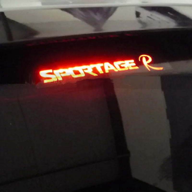 Углеродное волокно автомобиля высокого тормозной фонарь наклейка для KIA Sportage