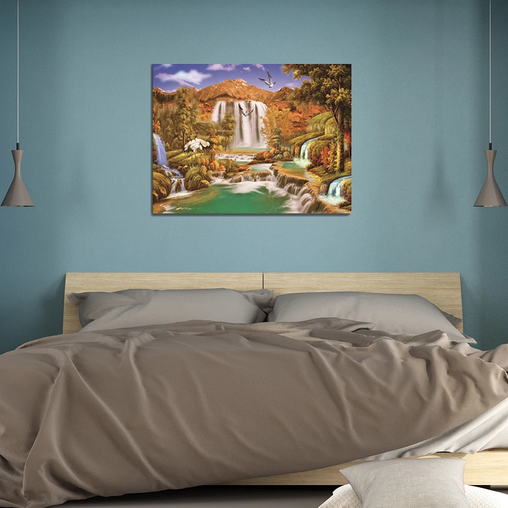 Laeacco холщовая картина с каллиграфией Monet Classic Wall Art наружные плакаты и принты