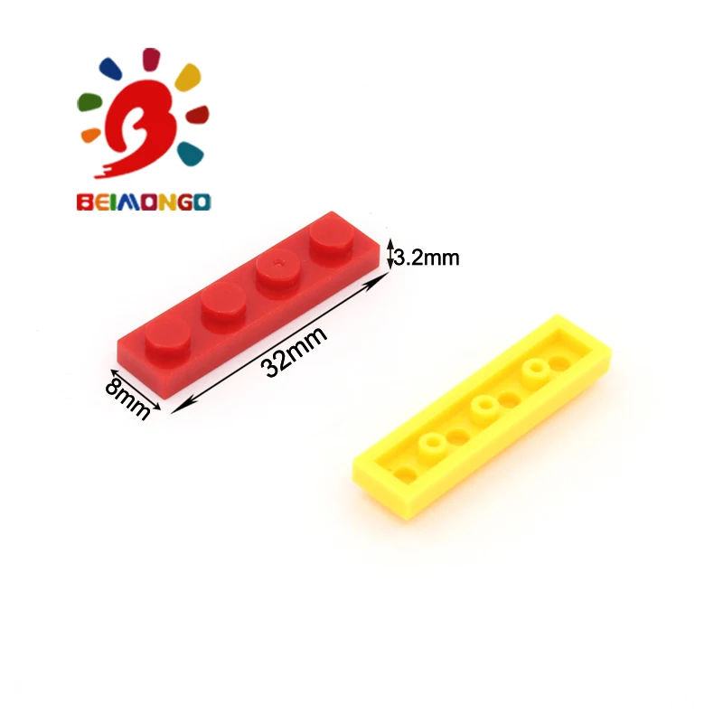 Бесплатная доставка! Пластина конструктора BEIMONGO 1x4 150 шт. Развивающие и
