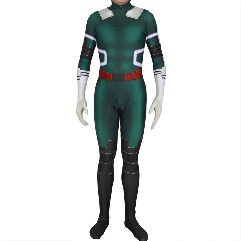 

My Hero Academia Cosplay Midoriya Izuku Jumpsuit Catsuit Costumes Adult Men Women Halloween Costume Custom Made