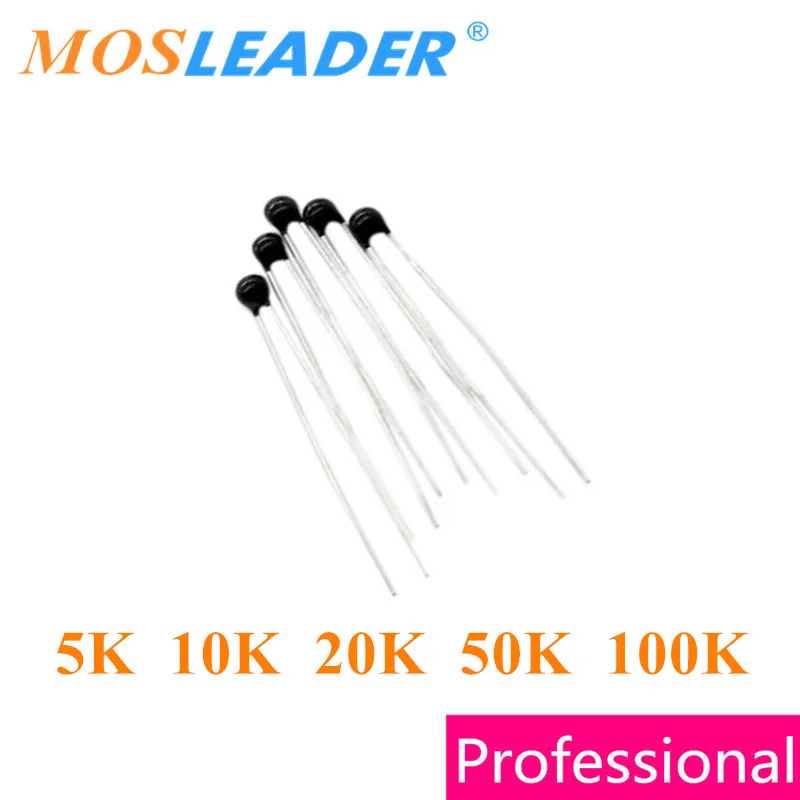 Резистор термистора NTC Mosleader 1000 шт. модель MF52 MF52AT 5K 10K 20K 50K 100K 3950 5% 1% сделано в