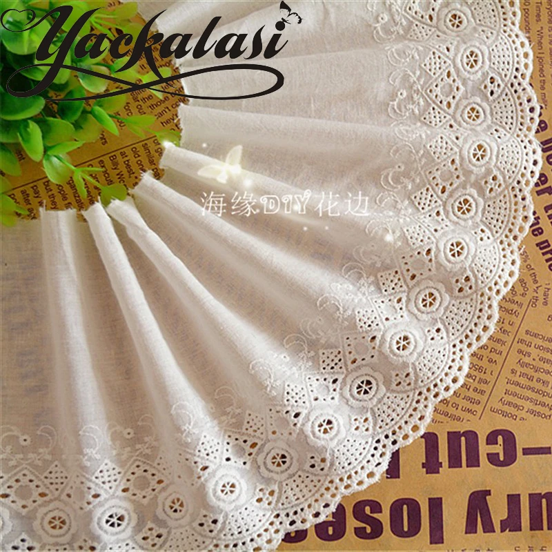 

Embroidery applique lace flower trims rose clothes wedding lace 15cm