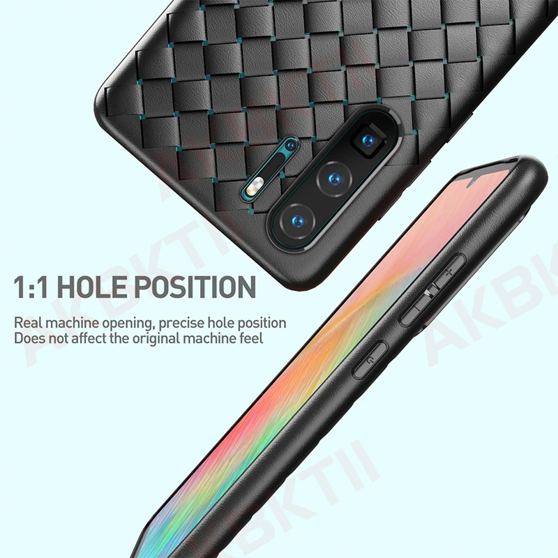 AKBKTII роскошный BV сетка Ткачество чехол для huawei p20 противоударный P30 Pro Чехол тонкий