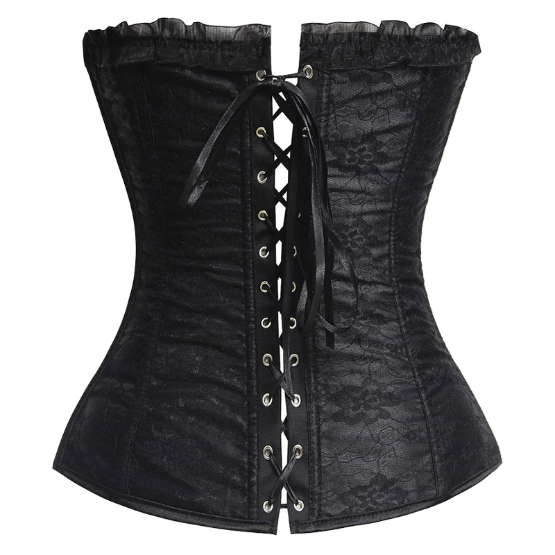 

Sexy Women Corset Steampunk Gothic Renaissance Corset Lace Up Plastic Boned Bustier Waist Cincher Overbust Corsets Shaper S-2XL