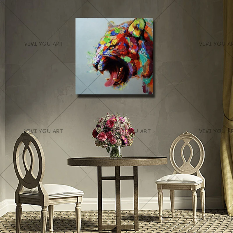 Best Art canvas Oil painting Wall art Lion King Cool Animal poster Decoration Home Picture for Living Room | Дом и сад