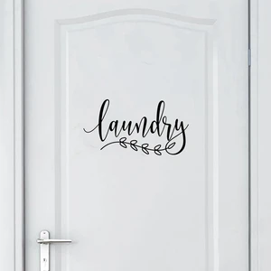 Наклейка на дверь в ванную комнату, художественный Настенный декор, виниловая наклейка на дверь в стиле стирки, настенные наклейки в стиле фермерского дома, домашний декор