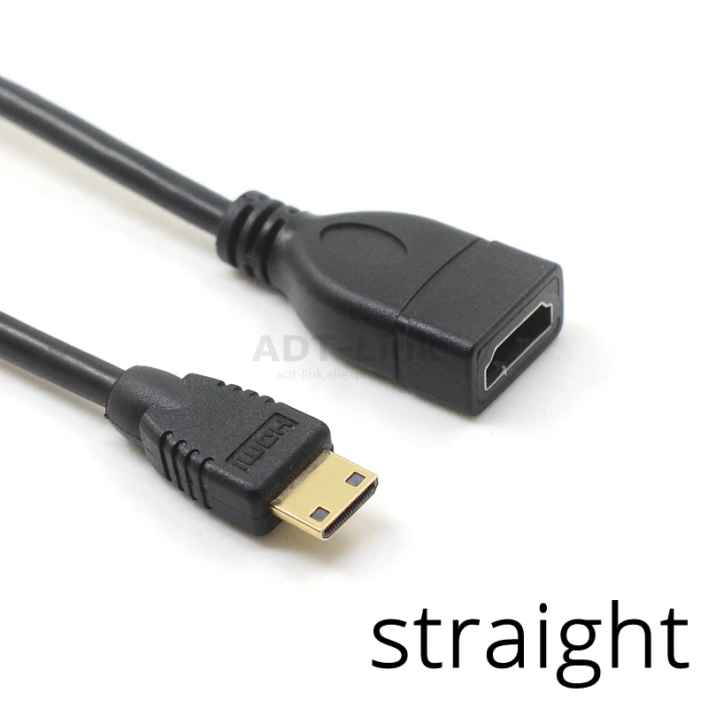 10 см вверх вниз правый левый угловой мини HDMI штекер гнездо кабель для ноутбука ПК