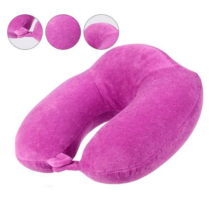 Вельветовая подушка для здоровья Ushape путешествий удобная с эффектом памяти шеи