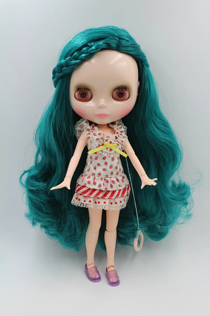 Blygirl Dolls Jade green Hair Joints Body Blyth for their makeup The hand can be rotated |