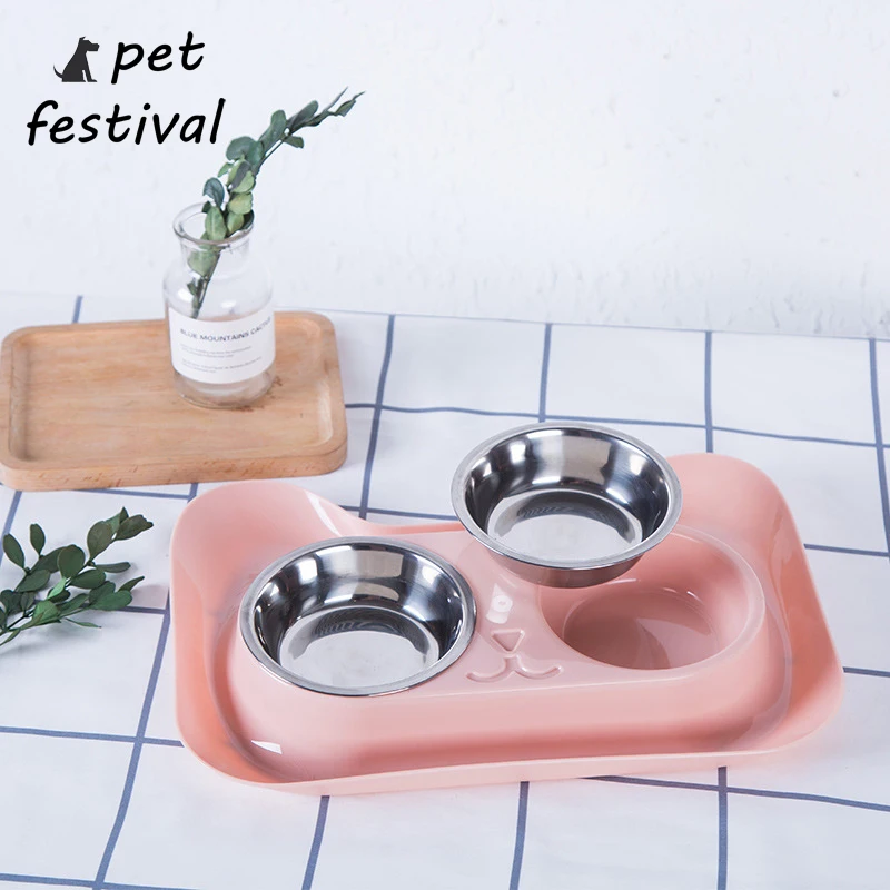 Pet Festival двойная миска для собак высокое качество универсальная кормушка домашних