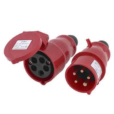 

AC 380-415V 16A Red IP44 3P+N+E IEC309-2 Industrial Socket Connector