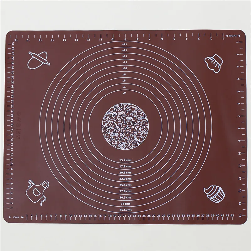 Силиконовый эмалированный коврик разных цветов и размеров со шкалой