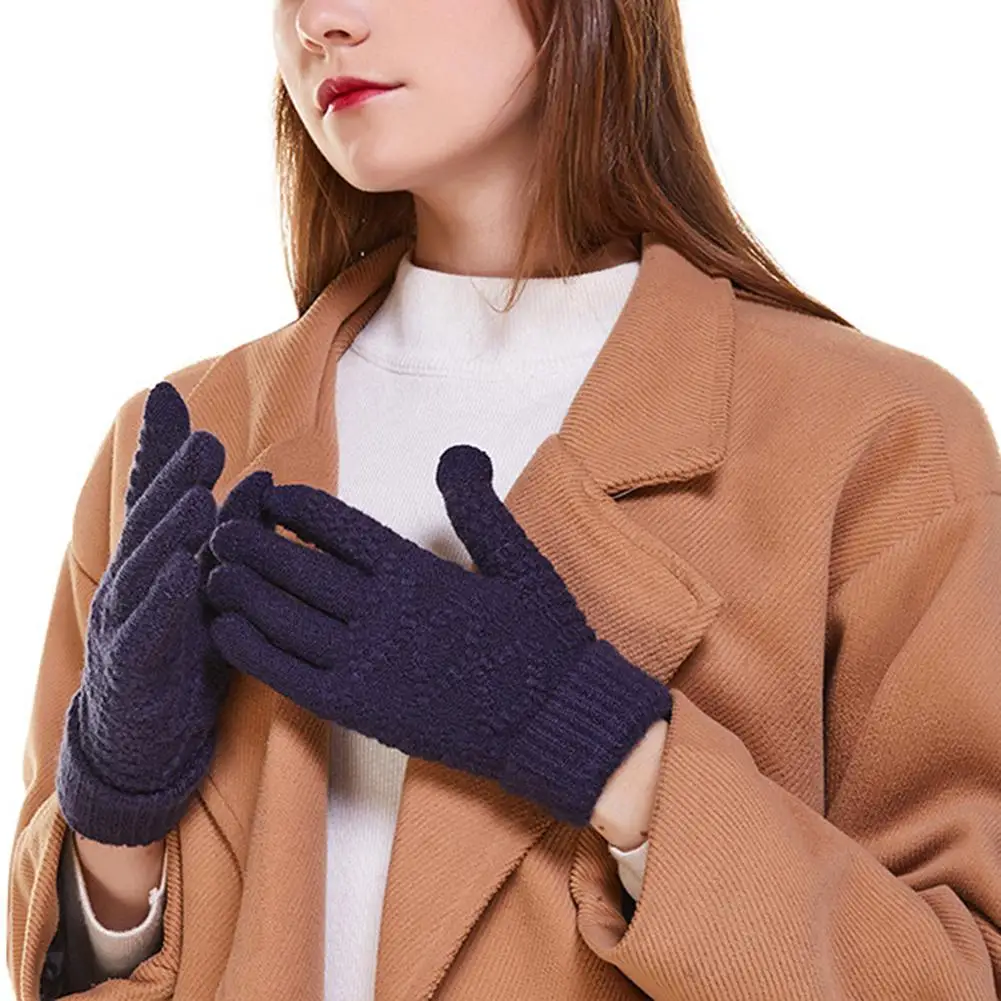 DSstyles Для женщин жаккардовый зимний счетчик touch screen Теплый вязать Все в одном