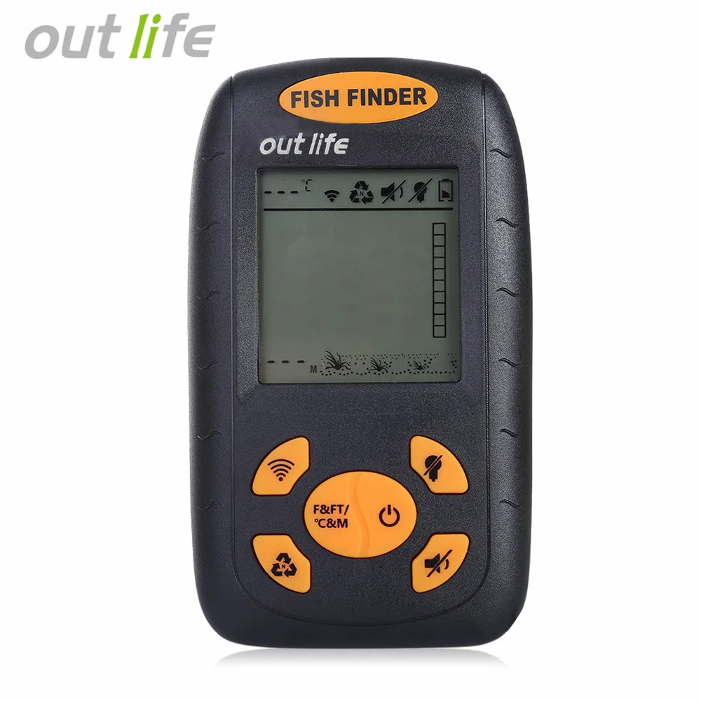 Outlife Провода Рыболокаторы эхо эхолот Рыбная ловля 125 кГц Sonar диапазон 0.6 100 м