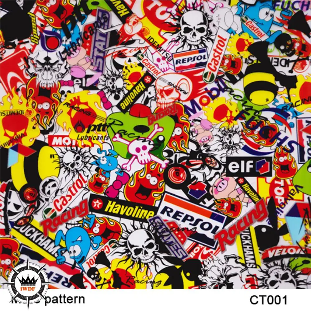 

WDF001 10 Square Meter Width 0.5M Cartoon Patterns Water Transfer Printing Film