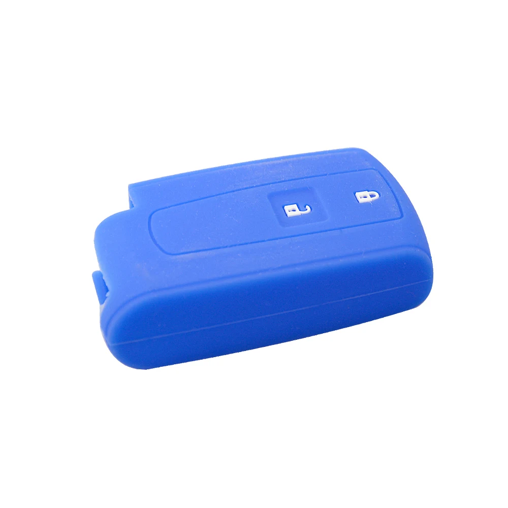 Цветной силиконовый 2 кнопки мягкий резиновый дистанционный ключ брелок от