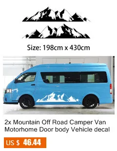 2x2 м караван дом на колесах Кемпер Ван виниловые графические наклейки Vito Transit один для каждой стороны