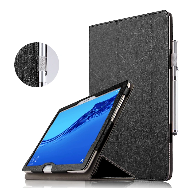 Тонкий роскошный Шелковый зернистый чехол с флип-стойкой для huawei MediaPad M5 Lite 10 чехол BAH2-W09 BAH2-L09 BAH2-W19 10,1 ''чехол для планшета