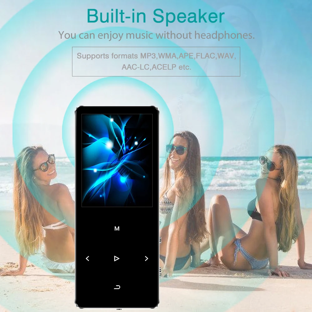 REDANT HIFI MP3 Player with Bluetooth 4.2 FM Radio Touch Key 1.8 Screen mini mp3 sport MP 3 music player portable metal walkman