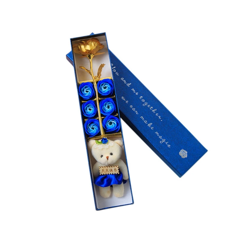 Подарочная коробка на День святого Валентина искусственная Золотая фольга